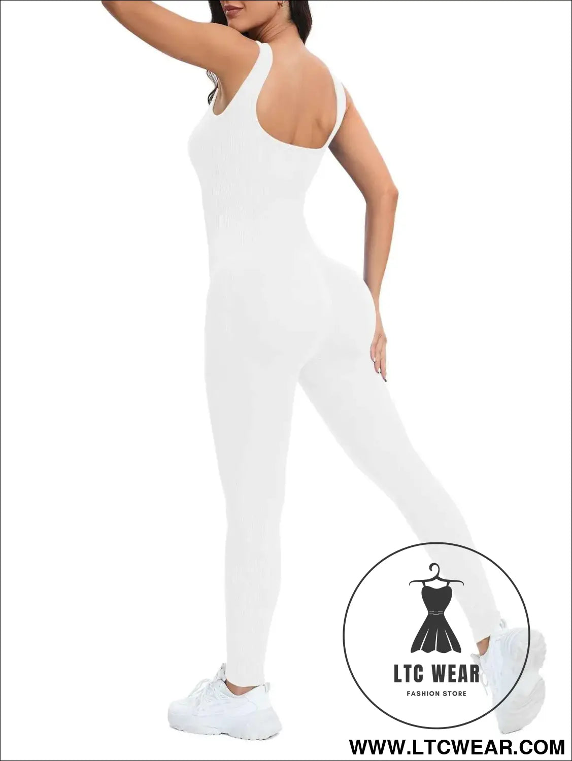 Stylish Sleeveless Jumpsuit: Perfect Fit with Built-In Support