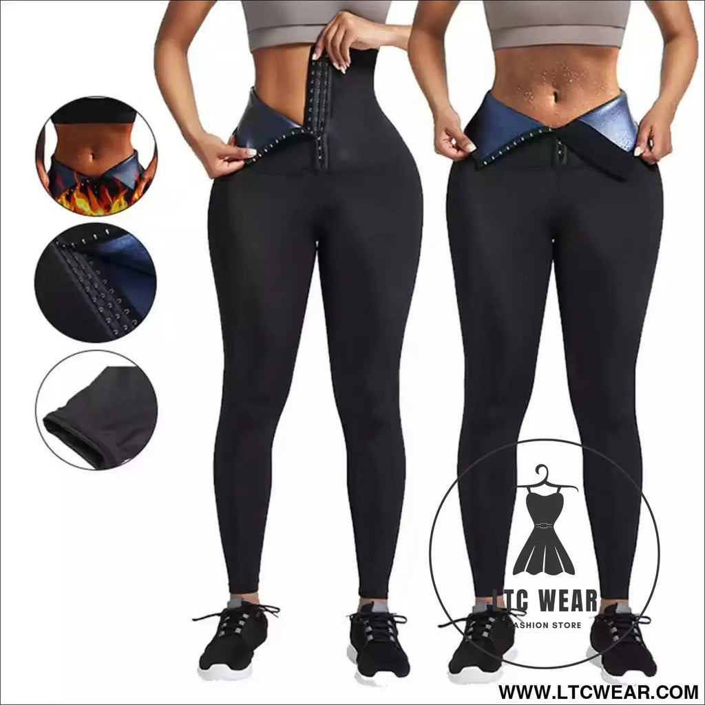 Stylish waist-cinching cropped yoga pants