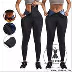 Stylish waist-cinching cropped yoga pants