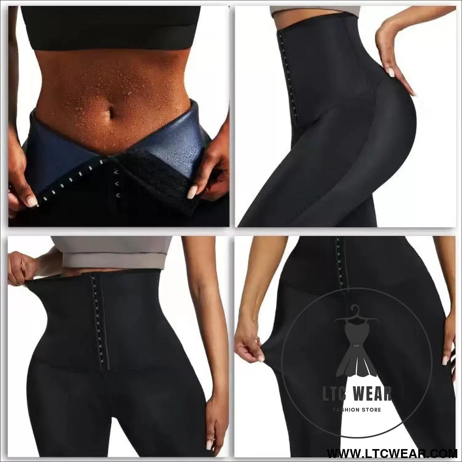 Stylish waist-cinching cropped yoga pants