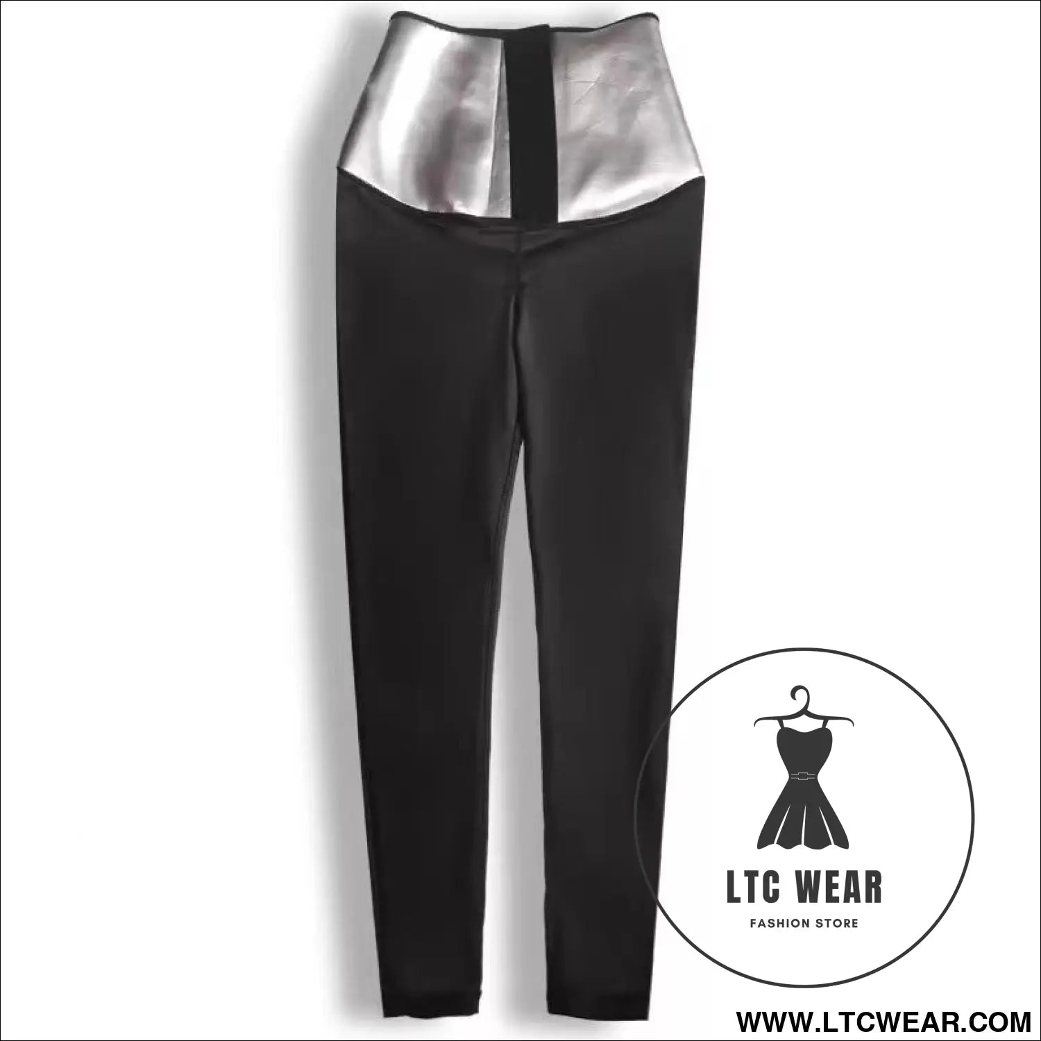 Stylish waist-cinching cropped yoga pants - silver / s
