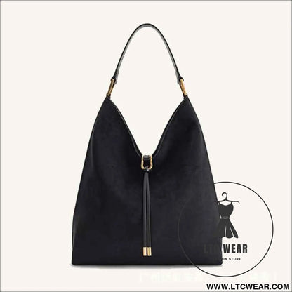 Suede Tote Bag for Women, Large Capacity Commute Crossbody Bucket Bag