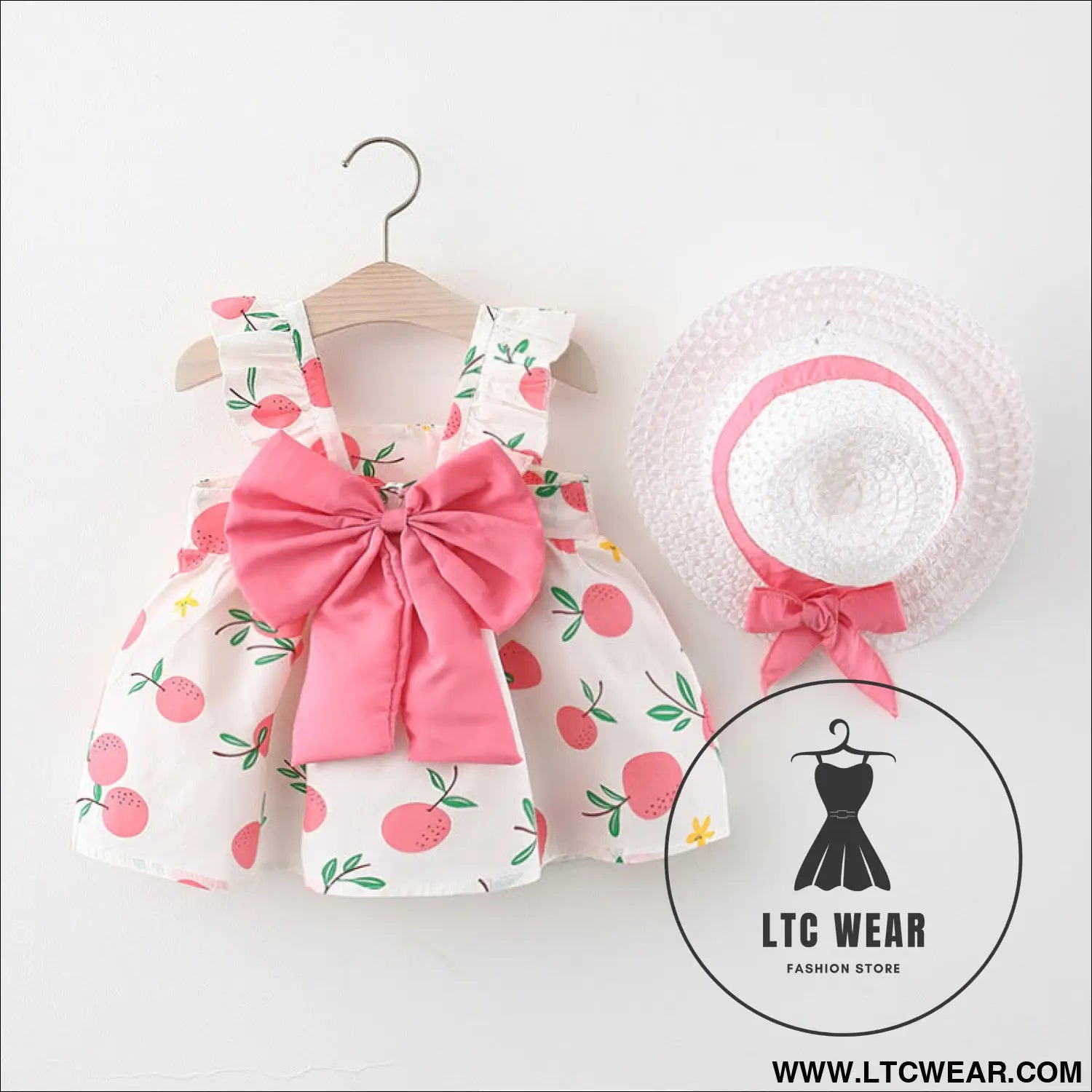 Summer new princess suspender dress baby cotton skirt children’s clothing - pink / 73cm