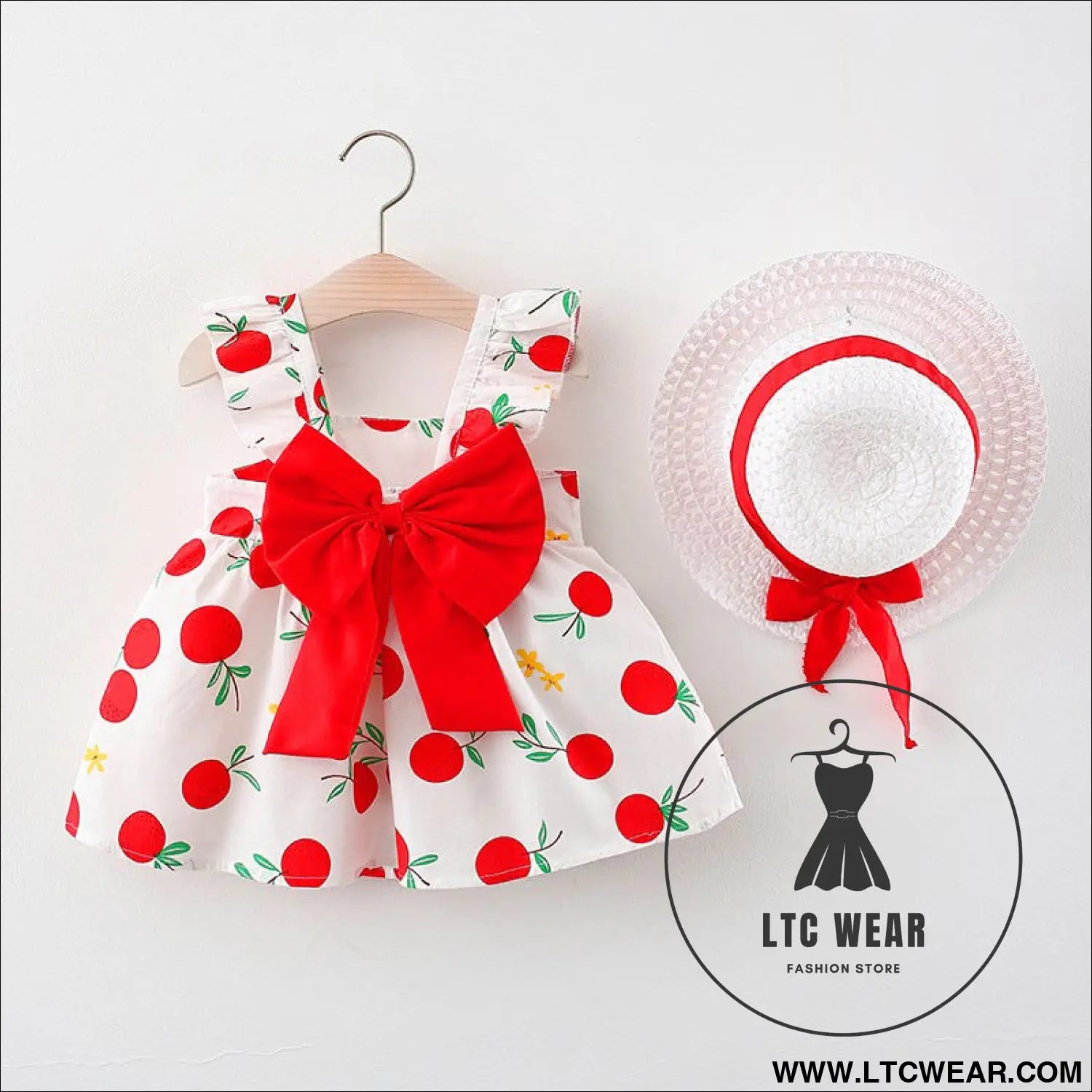 Summer new princess suspender dress baby cotton skirt children’s clothing - red / 73cm