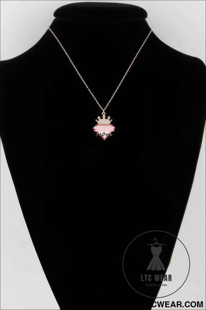 Super Mom Diamond Crown Necklace