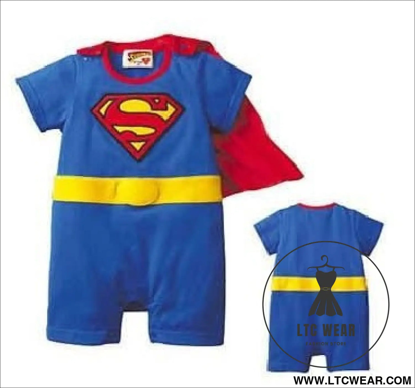 Superman harper with cloak embroidery superman wukong creeper baby suit jumpsuit