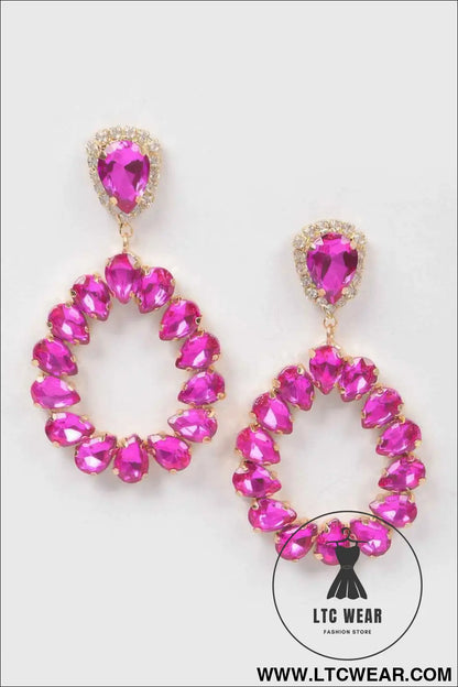 Tear Drop Stone Earring