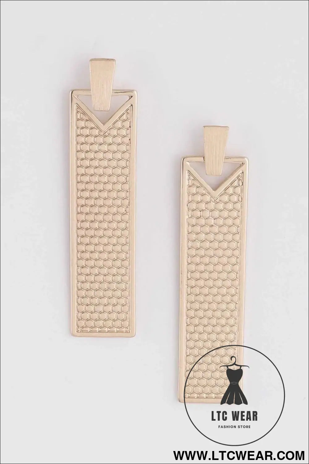 Textured Vertical Bar Earrings