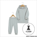 Thickened autumn and winter clothing children’s sports suit casual pullover hooded sweater trousers two-piece set