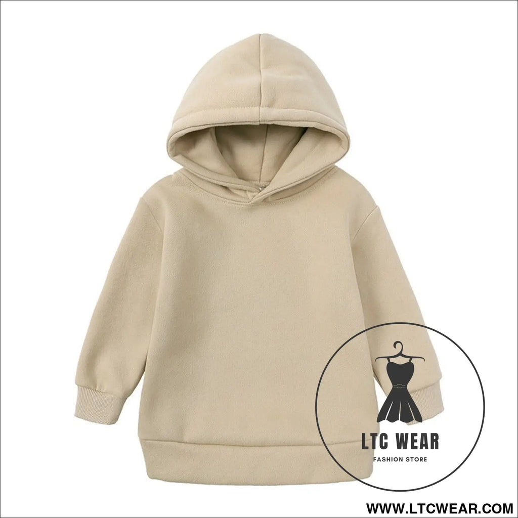 Thickened autumn and winter clothing children’s sports suit casual pullover hooded sweater trousers two-piece set
