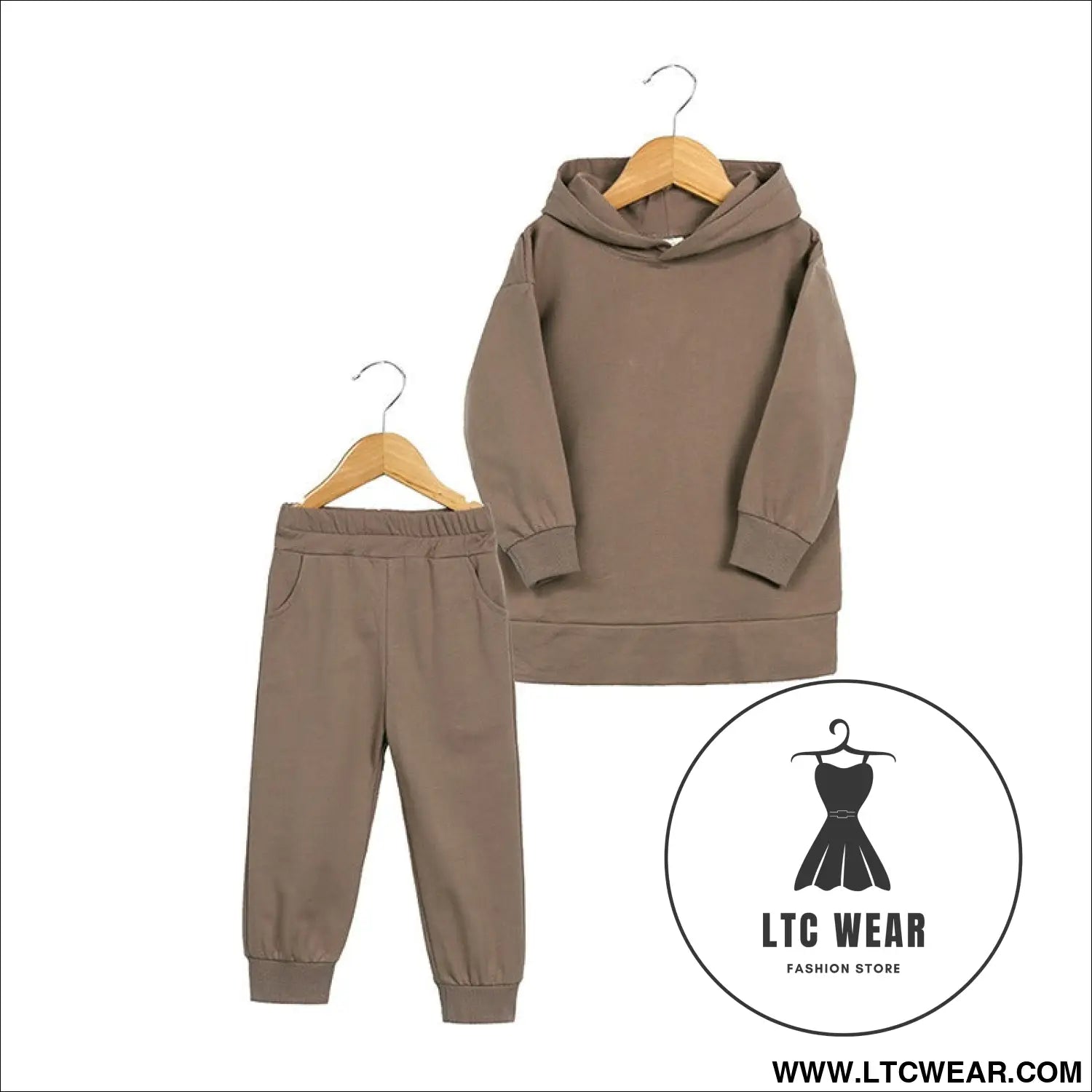 Thickened autumn and winter clothing children’s sports suit casual pullover hooded sweater trousers two-piece set