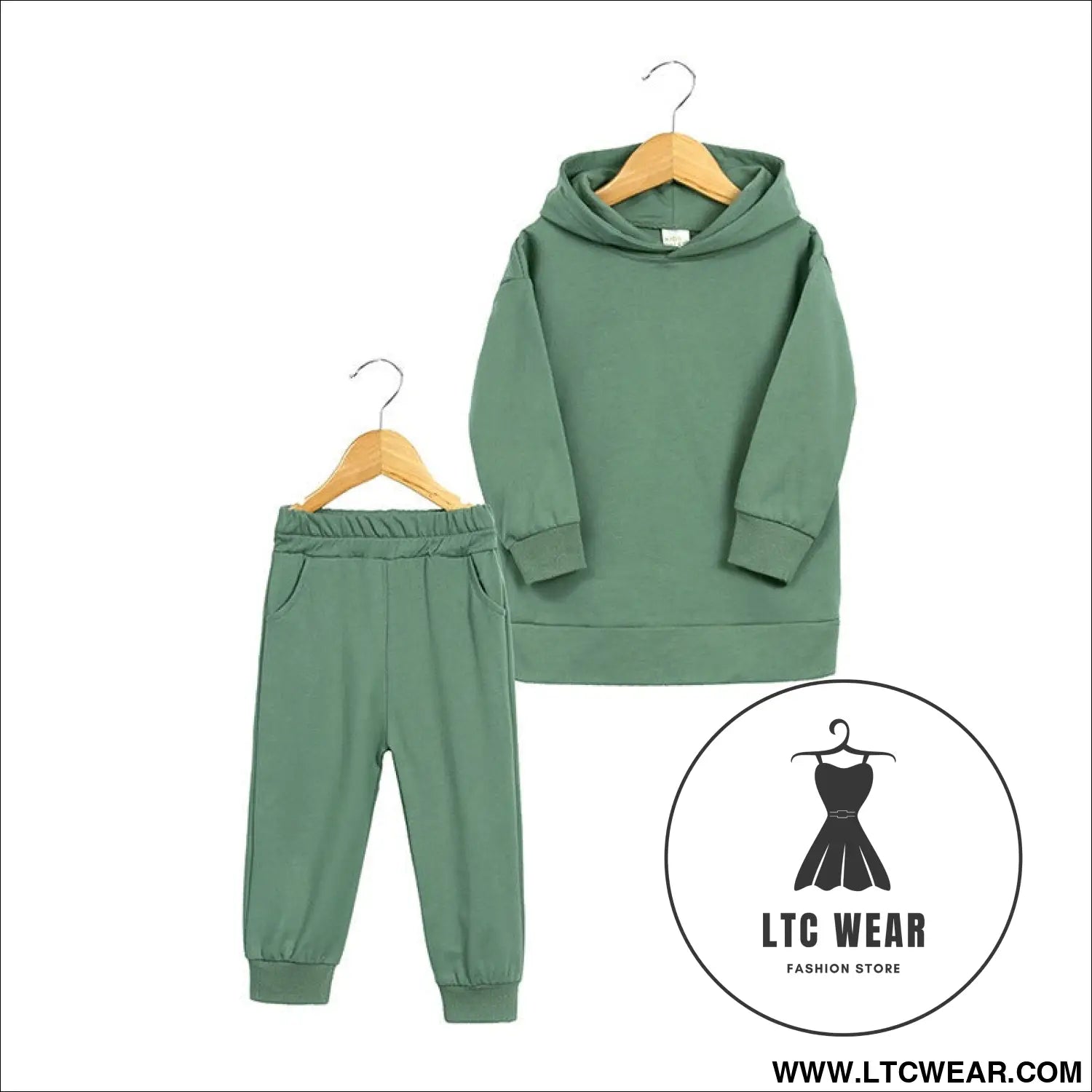 Thickened autumn and winter clothing children’s sports suit casual pullover hooded sweater trousers two-piece set