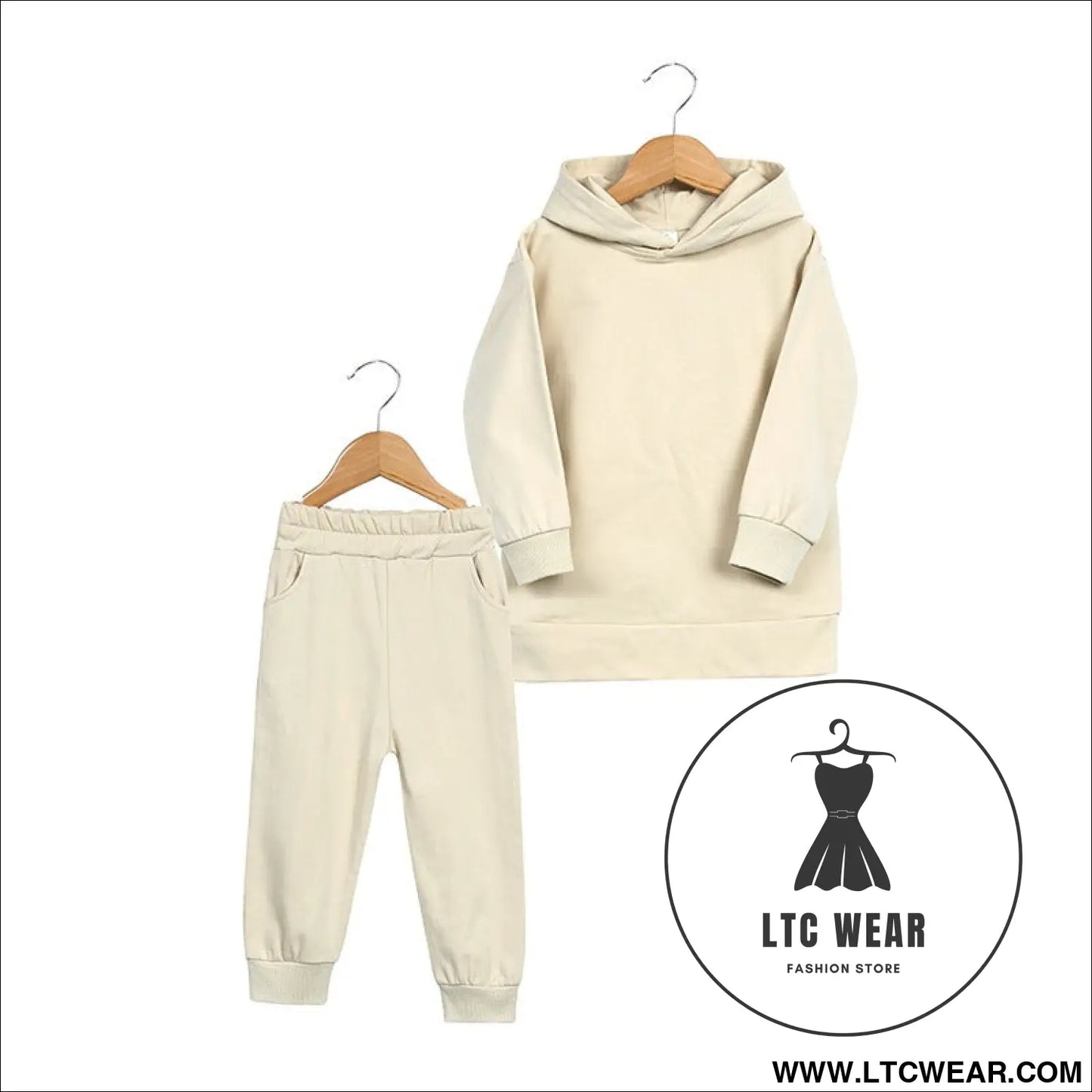 Thickened autumn and winter clothing children’s sports suit casual pullover hooded sweater trousers two-piece set