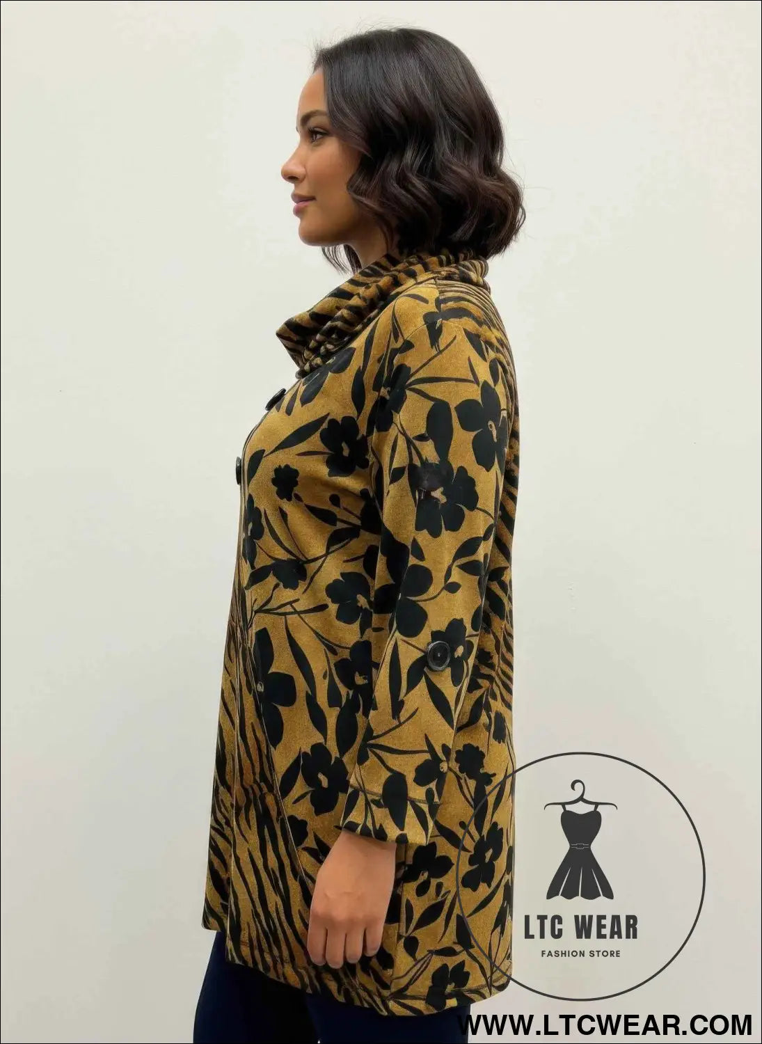 Thomas&olivia Printed Plus Size Blouse