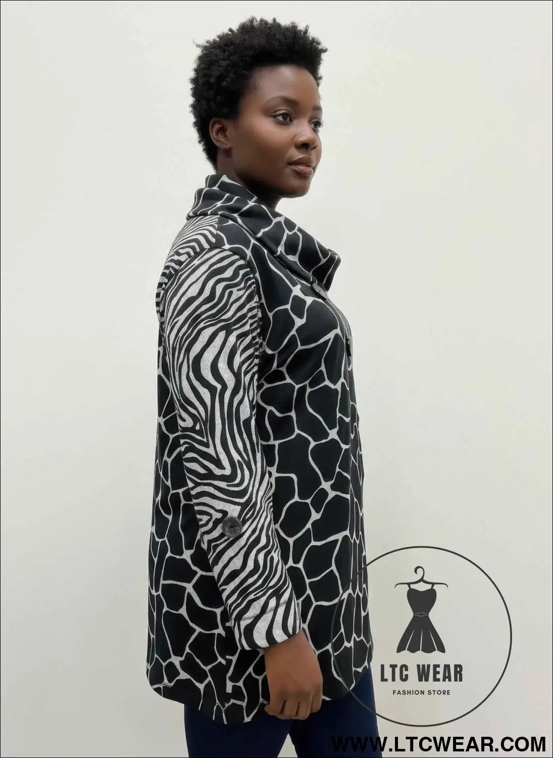 Thomas&olivia Printed Plus Size Blouse