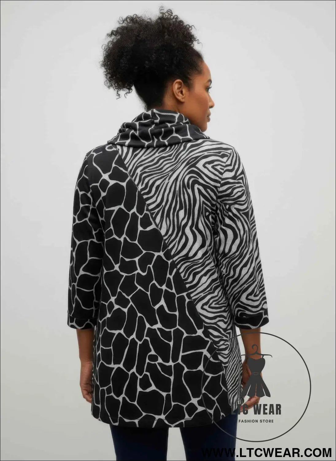 Thomas&olivia Printed Plus Size Blouse