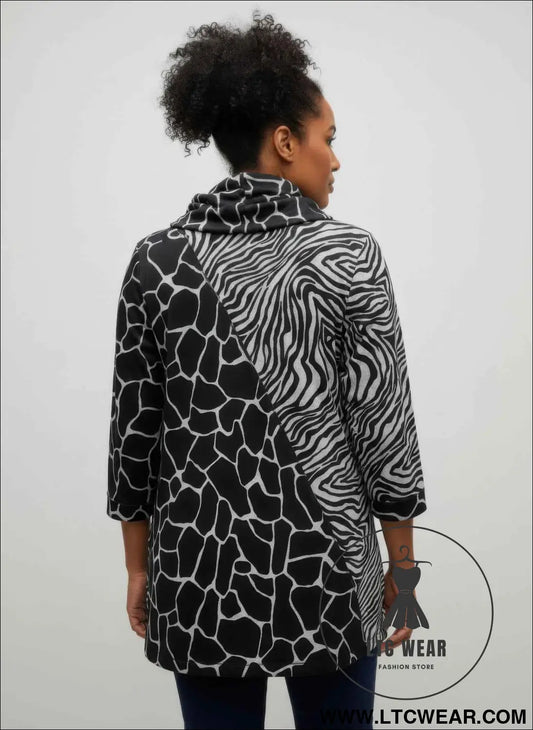 Thomas&olivia Printed Plus Size Blouse
