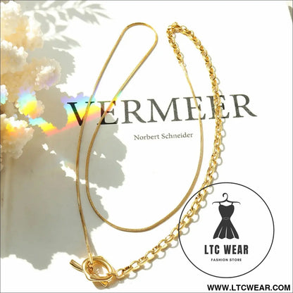 Titanium steel chain necklace