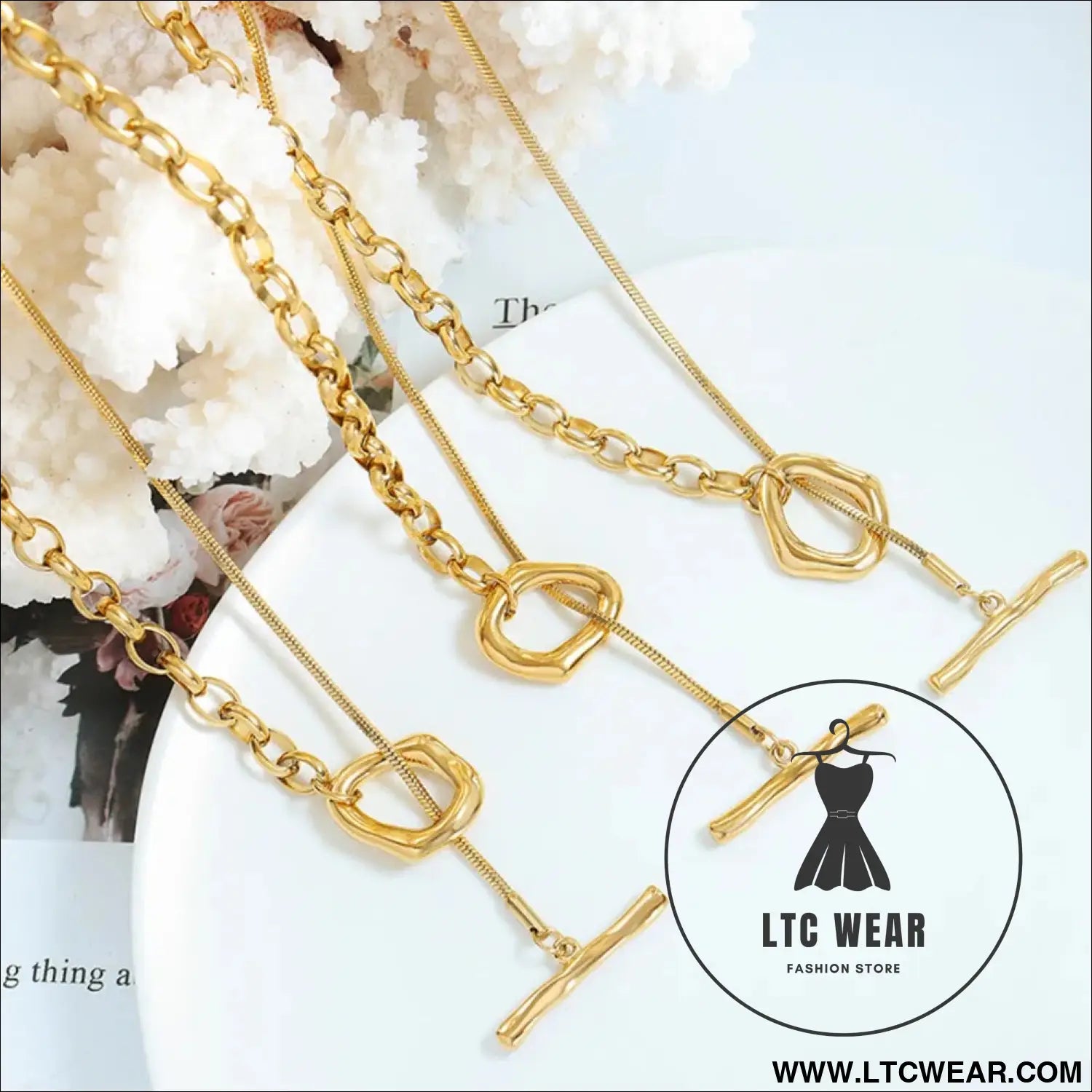 Titanium steel chain necklace