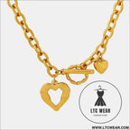 Titanium steel heart pendant necklace