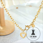 Titanium steel heart pendant necklace