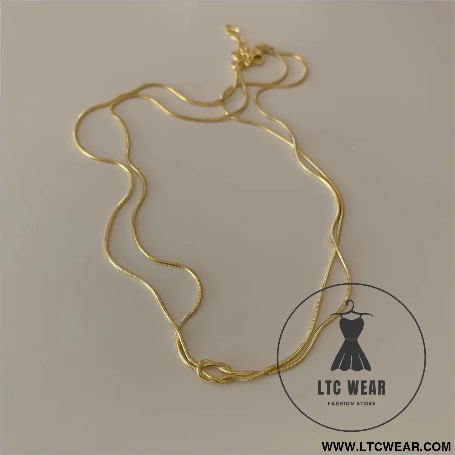 Titanium steel knotted necklace