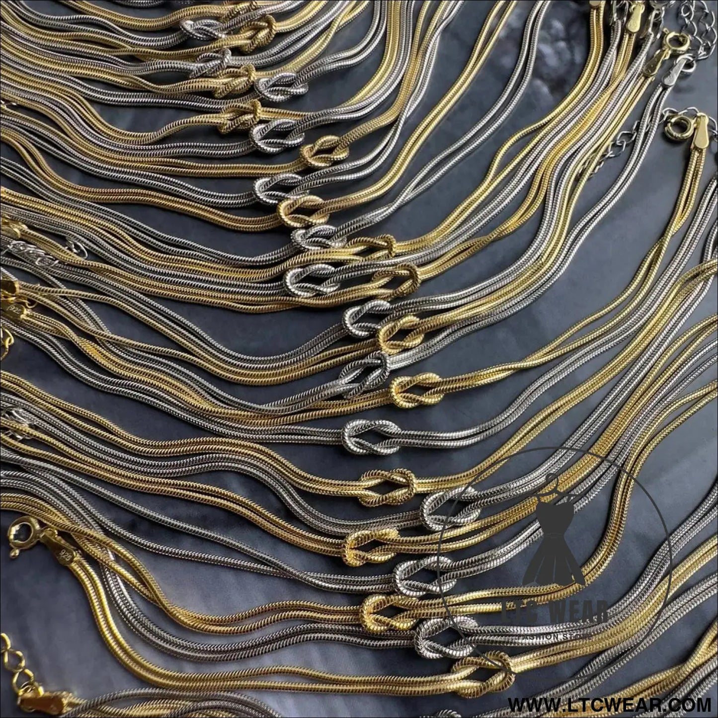 Titanium steel knotted necklace