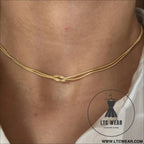 Titanium steel knotted necklace