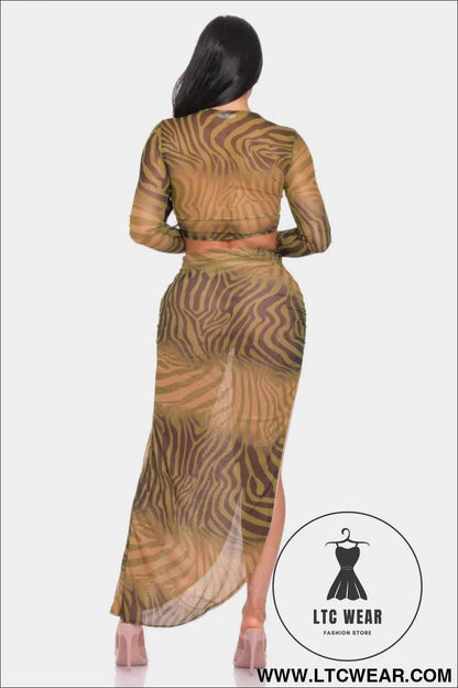 Top And Long Skirt Set