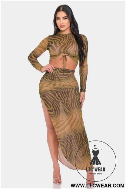 Top And Long Skirt Set