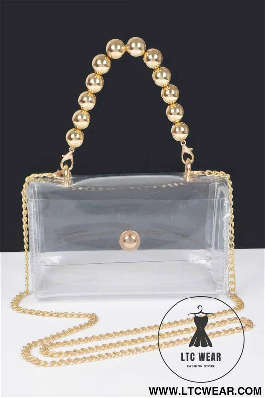 Transparent Ccb Handle Flap Clutch
