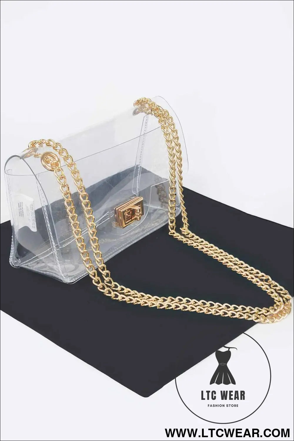 Transparent Flap Crossbody Bag