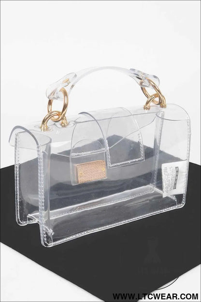 Transparent Top Handle Shoulder Bag