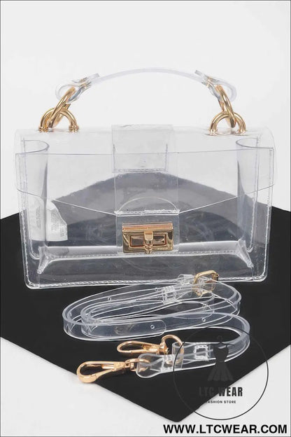 Transparent Top Handle Shoulder Bag