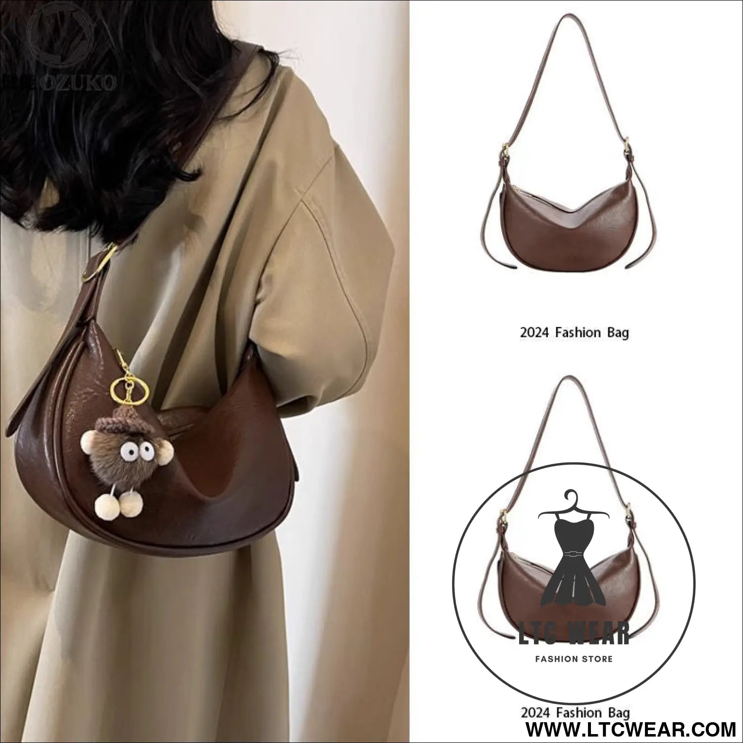 Trendy and popular shoulder bag crossbody bag dumpling bag