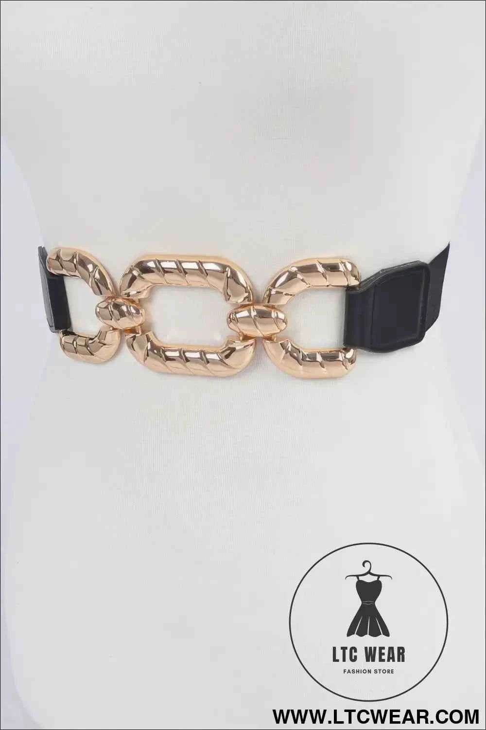 Trendy Metal Buckle Elastic Belt