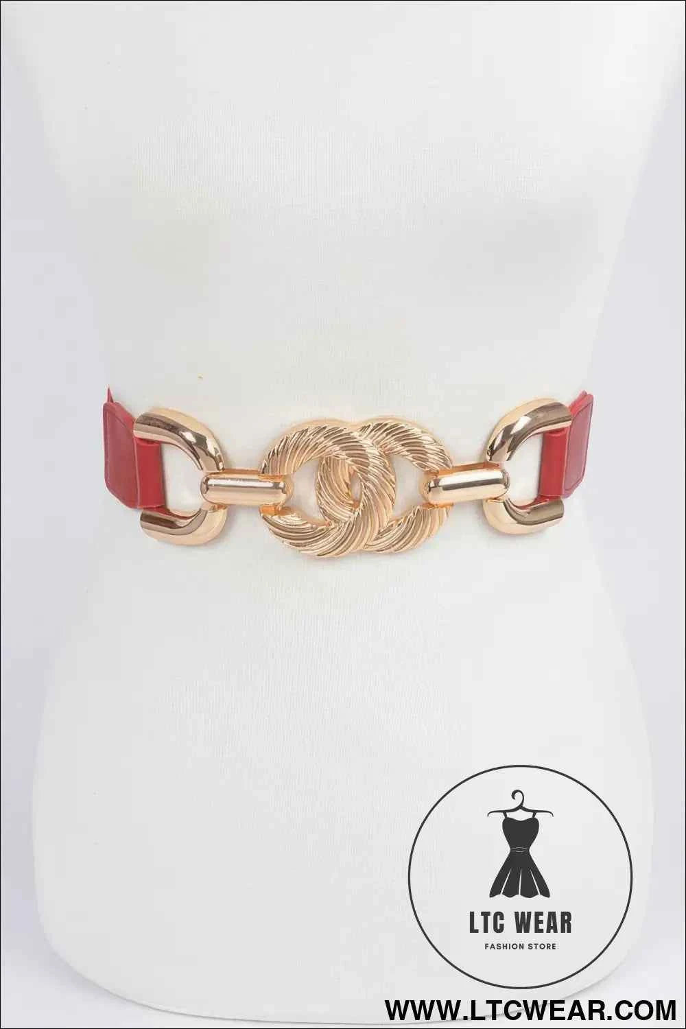 Trendy Metal Buckle Elastic Belt