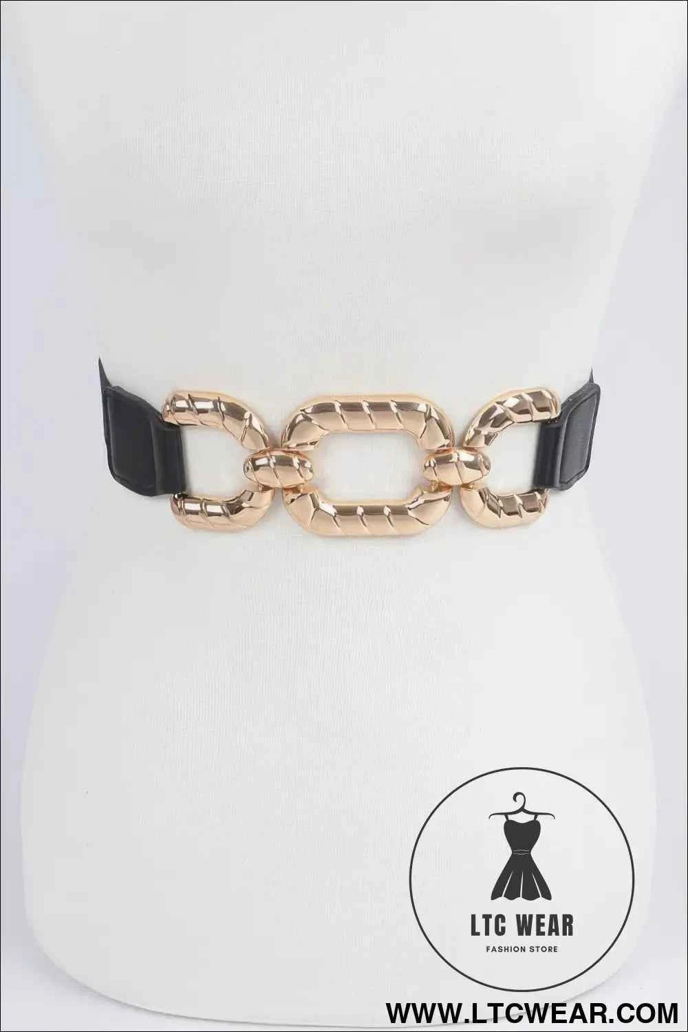 Trendy Metal Buckle Elastic Belt