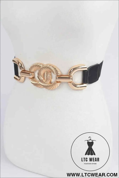 Trendy Metal Buckle Elastic Belt