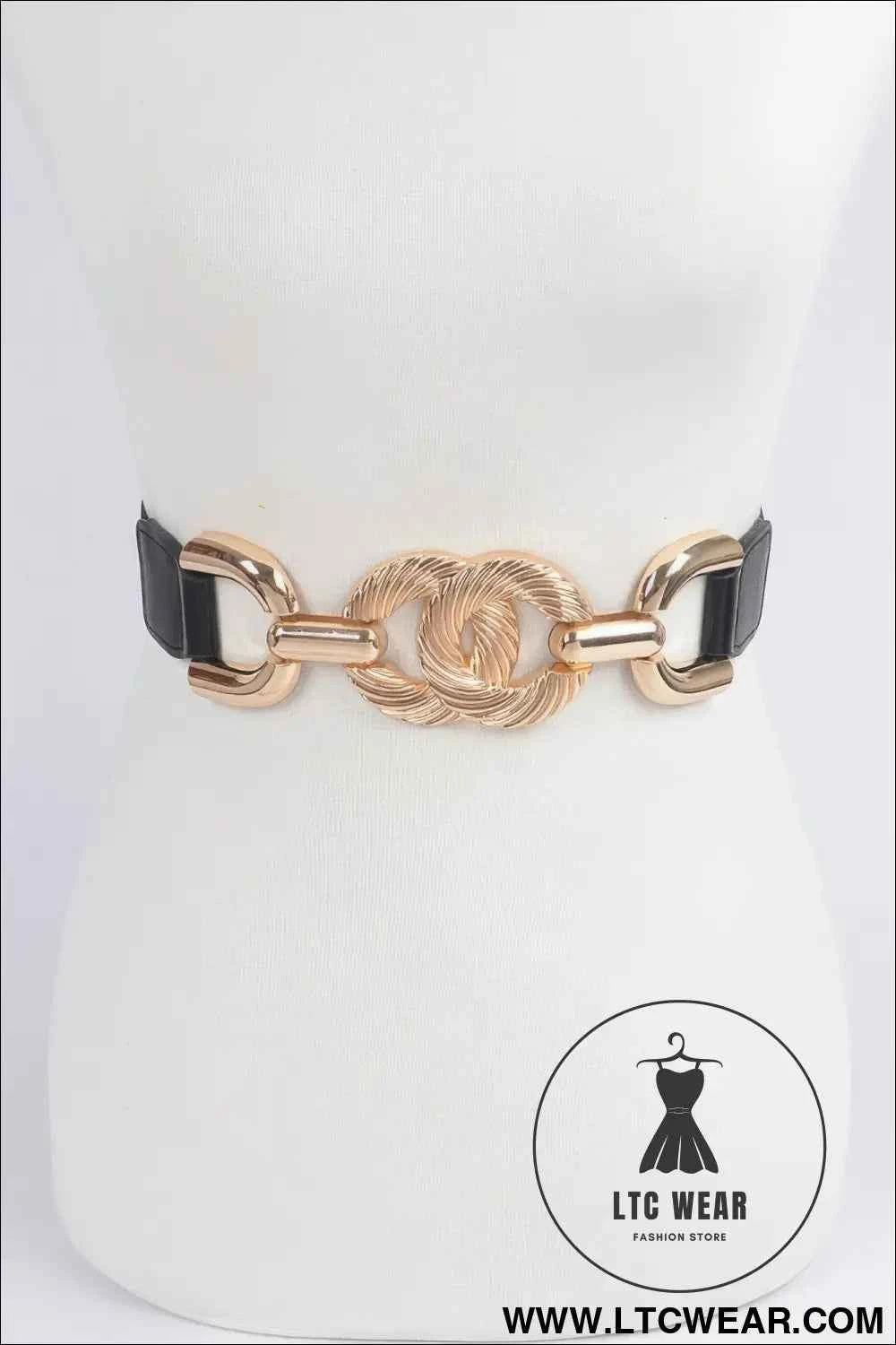 Trendy Metal Buckle Elastic Belt