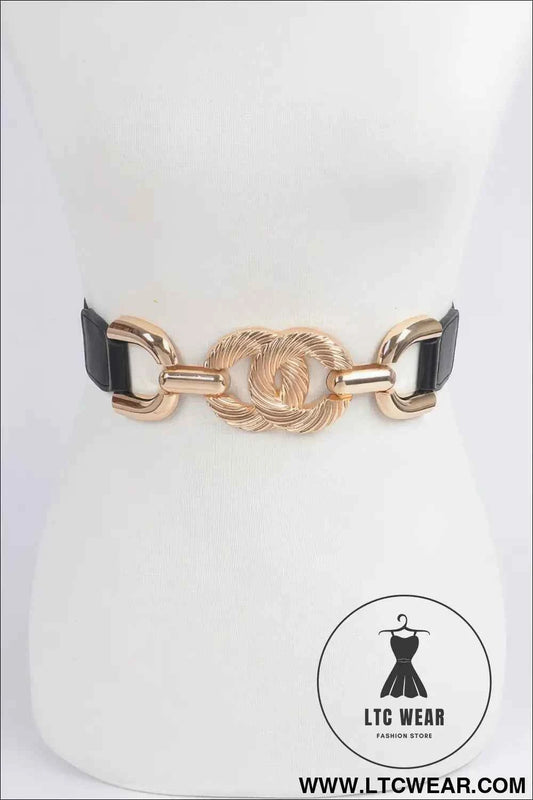 Trendy Metal Buckle Elastic Belt
