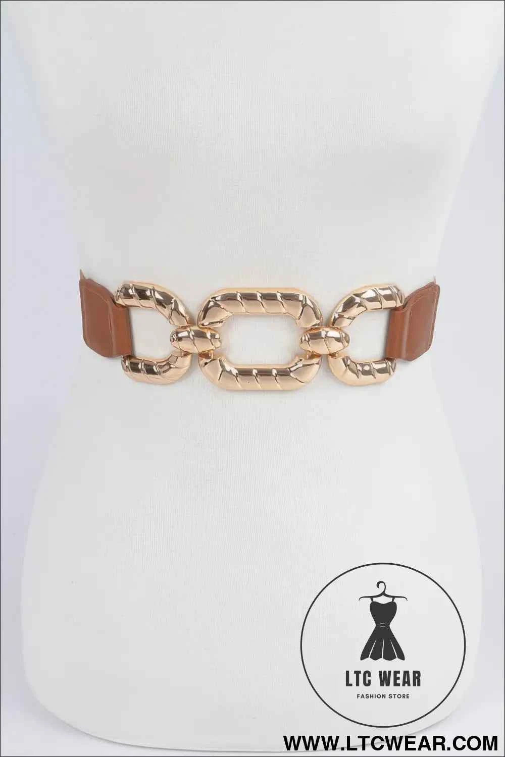 Trendy Metal Buckle Elastic Belt
