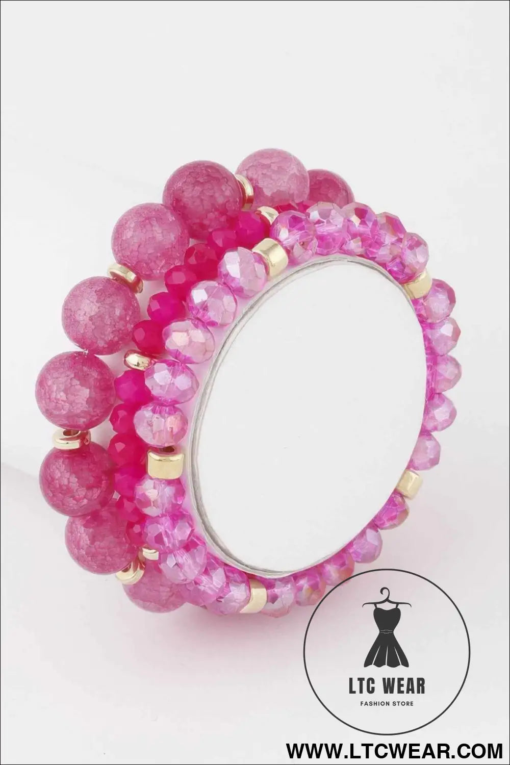 Triple Crystal Beaded Bracelet