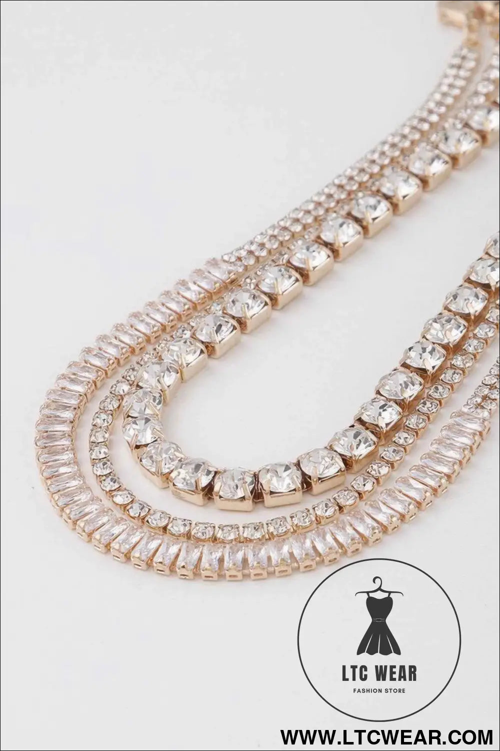 Triple Jewel Choker Necklace
