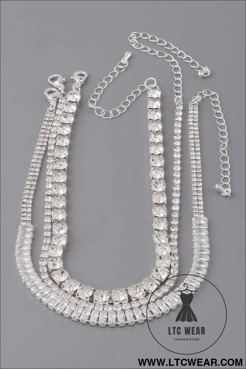 Triple Jewel Choker Necklace