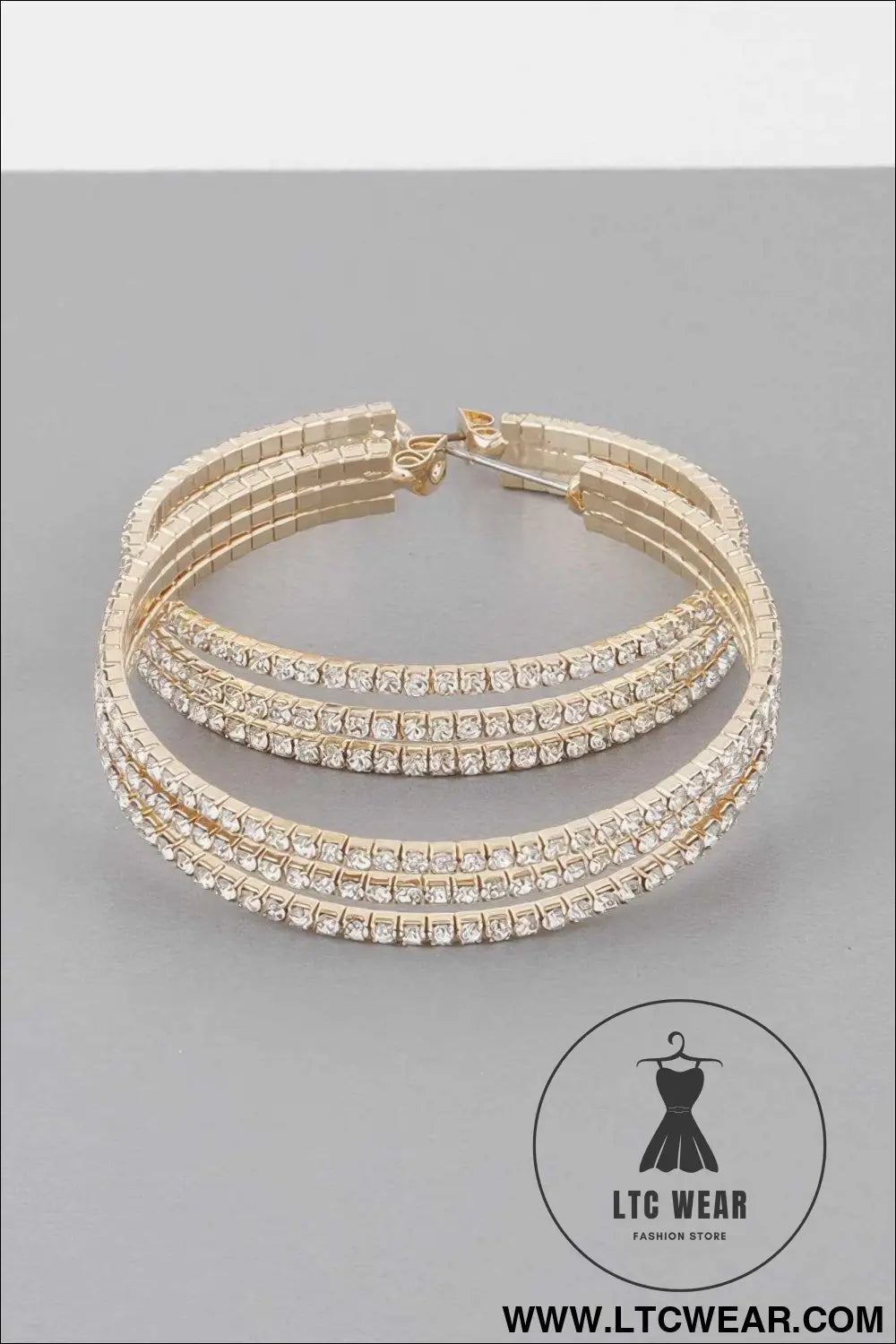 Triple Jewel Hoop Earrings