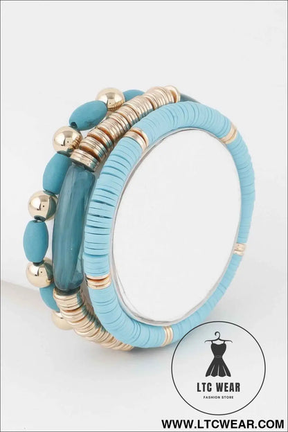 Triple Layered Bead Bracelet