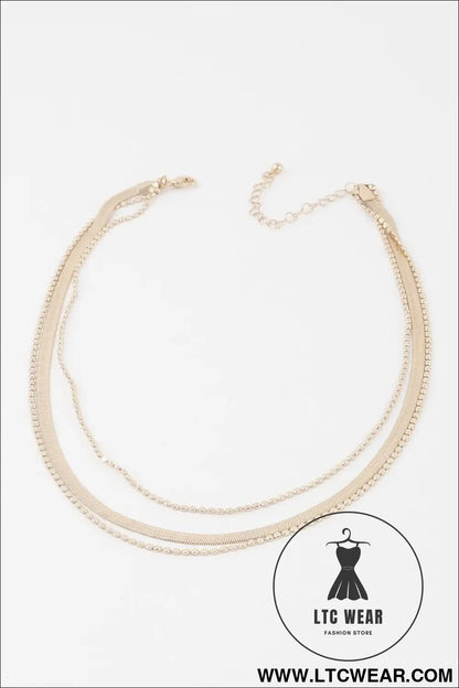 Triple Snake Chain Necklace