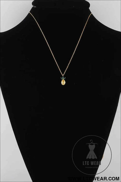 Tropical Pineapple Pendant Necklace