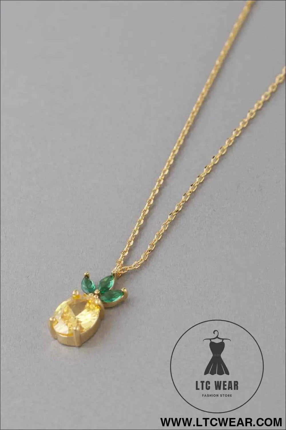 Tropical Pineapple Pendant Necklace